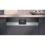 Siemens SR53ES24KE IQ300, Spülmaschine edelstahl (gebürstet)/schwarz, 45 cm, Home Connect
