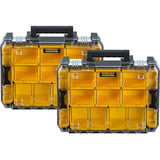 Stanley PRO-STACK Organizer Duo-Pack, Werkzeugkiste schwarz/transparent, 2 Stück