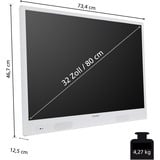 Telefunken PL32WI Mobiler-Akku-TV, LED-Fernseher 80 cm (32 Zoll), weiß, WXGA (HD-ready), Triple Tuner, Akku, Smart-TV