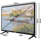 Telefunken XH32AJ600, LED-Fernseher 80 cm(32 Zoll), schwarz, WXGA, Triple Tuner, SmartTV
