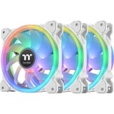 Thermaltake SWAFAN 12 RGB Radiator Fan TT Premium Edition White (3-Fan Pack), Gehäuselüfter weiß, 3er Pack, inkl. Controller, 120 mm