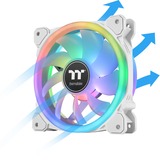 Thermaltake SWAFAN 12 RGB Radiator Fan TT Premium Edition White (3-Fan Pack), Gehäuselüfter weiß, 3er Pack, inkl. Controller, 120 mm