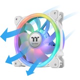 Thermaltake SWAFAN 12 RGB Radiator Fan TT Premium Edition White (3-Fan Pack), Gehäuselüfter weiß, 3er Pack, inkl. Controller, 120 mm