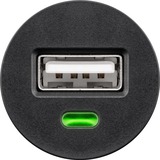 goobay Auto-Ladegerät 5 Watt schwarz, 1x USB-A, 12 / 24 Volt