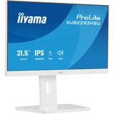 iiyama Prolite XUB2293HSU-W7, LED-Monitor 54.5 cm (21.5 Zoll), weiß (matt), FullHD, IPS, Adaptive-Sync, Einstellbarer Standfuß, 100Hz Panel