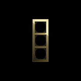 0 Abdeckrahmen dreifach, Abdeckung gold, Retail