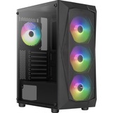 Aerocool Falcon G-BK-v2, Tower-Gehäuse schwarz, Tempered Glass