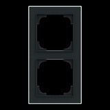 Busch-Jaeger Rahmen zwei fach mit Dekorring chrom, Retail