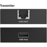 Digitus USB 2.0 CAT Extender-Set, 480 Mbps, 150 Meter, USB-Extender schwarz, Sendeeinheit + Empfängereinheit, 4 Port USB-A