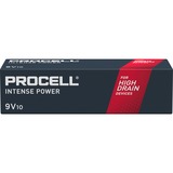 Duracell Procell Alkaline Intense Power 9V, Batterie 10 Stück, E-Block (9-Volt-Block)