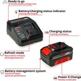 Einhell Power-X-Change Starter-Kit 18Volt 4Ah, Ladegerät schwarz/rot, Akku + Ladegerät