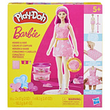 Hasbro Play-Doh Barbie Herzen und Haare Set zum Kneten und Spielen 