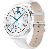 Huawei Watch GT 3 Pro Ceramic, Smartwatch weiß/silber, 43mm; Armband: Weißes Lederarmband