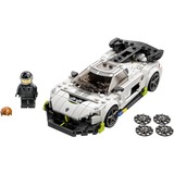 LEGO 76900 Speed Champions Koenigsegg Jesko, Konstruktionsspielzeug weiß/schwarz, Modellauto zum selber Bauen