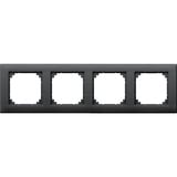 Merten Rahmen vierfach waagerecht und senkrecht montierbar anthrazit, Retail