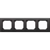Merten Rahmen vierfach waagerecht und senkrecht montierbar anthrazit, Retail