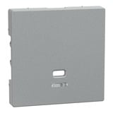 Merten Zentralplatte Zugschnur mit Kontrollfenster aluminium, Retail