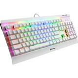 Sharkoon SKILLER SGK3 White, Gaming-Tastatur weiß, US-Layout, Kailh Brown