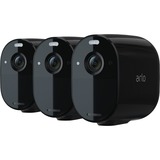 Arlo Essential Spotlight, Überwachungskamera schwarz, WLAN, Full HD, 3er Pack