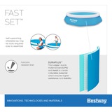 Bestway Fast Set Aufstellpool-Set, Ø 305cm x 66cm, Schwimmbad blau/weiß, mit Filterpumpe