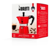 Bialetti Moka Express, Espressomaschine rot, 3 Tassen