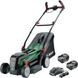 Bosch Akku-Rasenmäher UniversalRotak 2x18V-37-550, 36Volt (2x18V) grün/schwarz, 2x Li-Ionen Akku 4,0Ah, POWER FOR ALL ALLIANCE