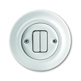 Busch-Jaeger Doppeltaster Einsatz Porzellan weiß, Retail