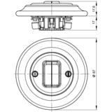 Busch-Jaeger Doppeltaster Einsatz Porzellan weiß, Retail