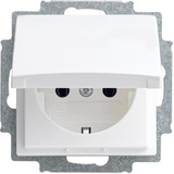 Busch-Jaeger Schutzkontakt-Steckdosen-Einsatz Schuko CEE 7/3 Typ F 16 Ampere 250 Volt Unterputz weiß (glänzend), Retail