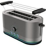 Cecotec Langschlitz-Toaster Shine&Toast Extra Double edelstahl, 1.400 Watt, für 4 Scheiben Toast