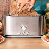 Cecotec Langschlitz-Toaster Shine&Toast Extra Double edelstahl, 1.400 Watt, für 4 Scheiben Toast