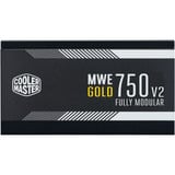 Cooler Master MWE 750 V2 Black, PC-Netzteil schwarz, 1x 12-Pin High Power GPU, 4x PCIe, Kabelmanagement, 750 Watt