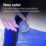 Crucial X10 Portable SSD 4 TB, Externe SSD blau, USB-C 3.2