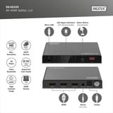 Digitus 8K HDMI Splitter, 1x2 schwarz, mit Downscaler