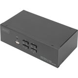 Digitus KVM-Switch DisplayPort 4x 1  schwarz, Dual Display