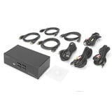 Digitus KVM-Switch DisplayPort 4x 1  schwarz, Dual Display