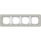 Gira Abdeckrahmen vierfach, Abdeckung grau, Retail