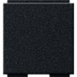 Gira Universal Blindabdeckung für Abdeckung Modular Jack 2fach mit 30 Grad Schrägauslass und Beschriftungsfeld schwarz, Retail