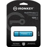 Kingston IronKey Vault Privacy 50 128 GB, USB-Stick hellblau/schwarz, USB-A 3.2 Gen 1