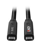 Lindy USB 3.2 Gen 1 & DP 1.4 Typ C Hybridkabel, Verlängerungskabel schwarz, 10m