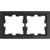 Merten Rahmen zweifach aus Stein für Senkrecht- und Waagerechtmontage schiefer, Retail