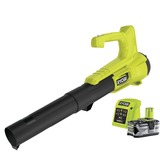 Ryobi ONE+ Akku-Laubgebläse RY18BLA-140, 18Volt grün/schwarz, Li-Ionen Akku 4,0Ah