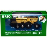 BRIO Goldene Batterielok mit Licht und Sound, Spielfahrzeug 