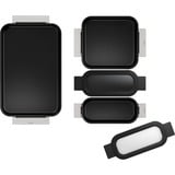 Bosch Home Pro Induction Flex Pfannen-Set HEZ9FF040, 4-teilig edelstahl/schwarz, 1x groß, 1x medium, 2x klein mit Glasdeckel