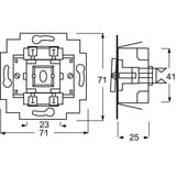 Busch-Jaeger Doppeltaster Einsatz 2x1 polig 2x Schließer blau, Retail