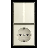 Busch-Jaeger Kombination Wippschalter 2601/5/20 EAPBJ-522 weiß, Retail