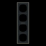 Busch-Jaeger Rahmen vierfach mit Dekorring gold, Retail