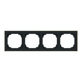 Busch-Jaeger Rahmen vierfach mit Dekorring gold, Retail