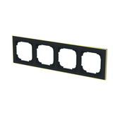 Busch-Jaeger Rahmen vierfach mit Dekorring gold, Retail