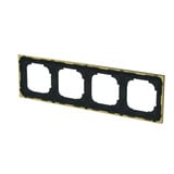 Busch-Jaeger Rahmen vierfach mit Dekorring gold, Retail